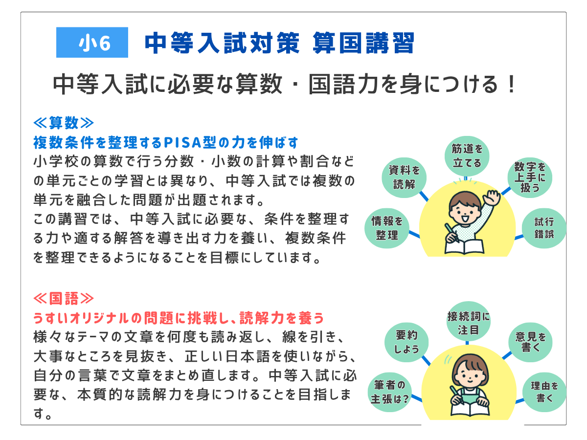 小6中等算国写真